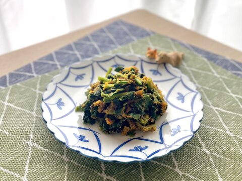 ほうれん草とカボチャの…焼肉のタレ和え♡